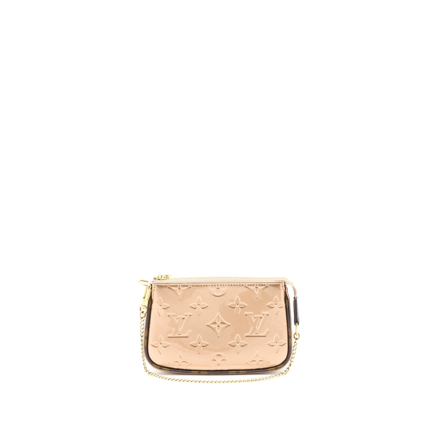 Louis Vuitton Mini Pochette Accessories Patent Bronze GHW (New Version)