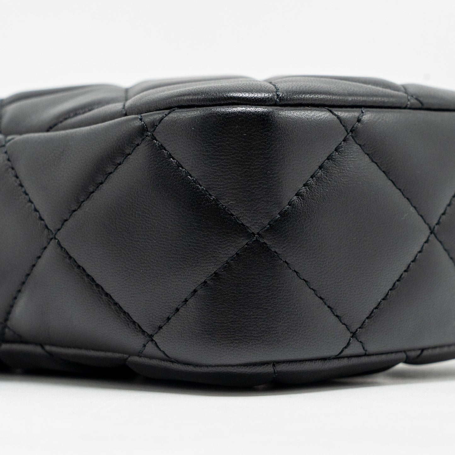 Chanel 22C My Perfect Mini Camera Case with Chain Lambskin Black GHW (Microchip)