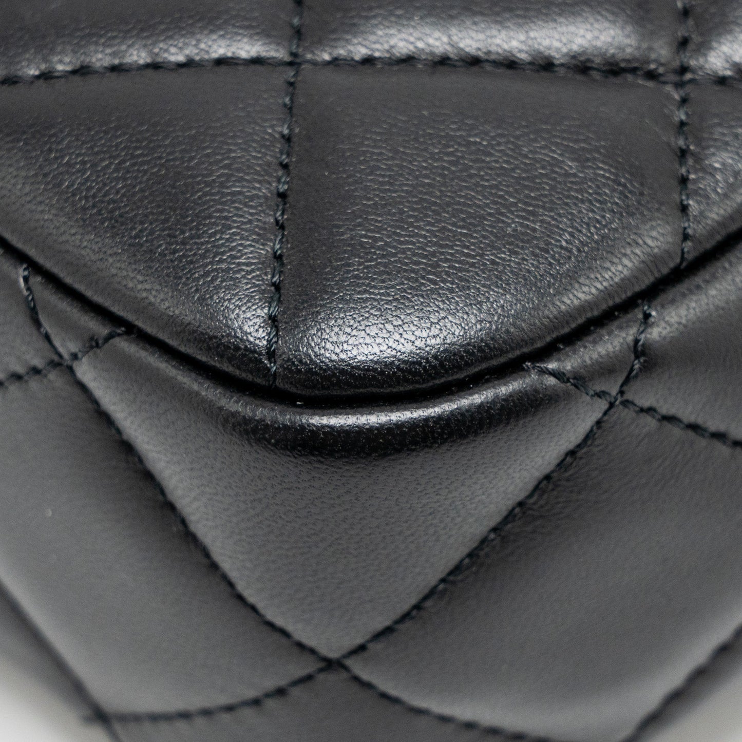 Chanel 22C My Perfect Mini Camera Case with Chain Lambskin Black GHW (Microchip)