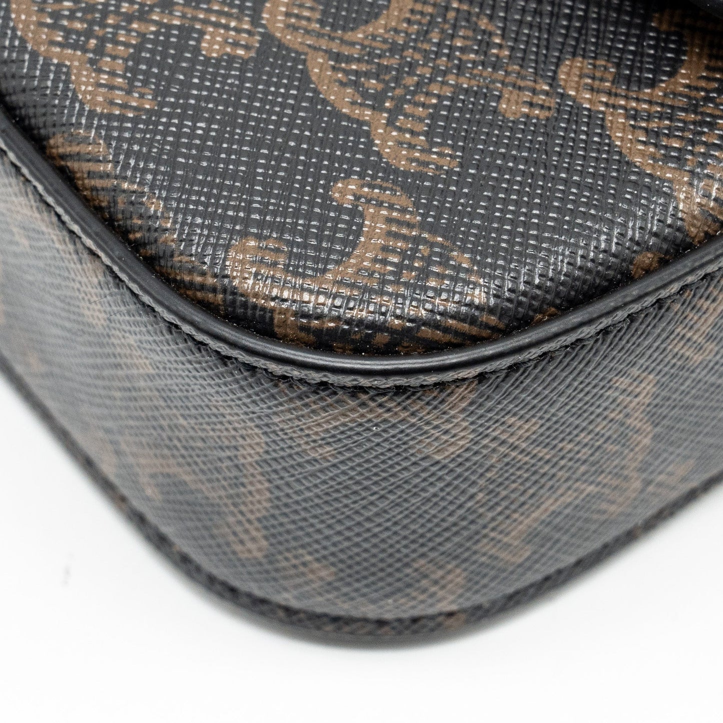 Celine Triomphe Shouder Bag Triomphe Canvas / Calfskin Tan GHW