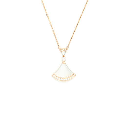 Bvlgari Diva’s Dream Necklace Rose Gold/Mother Of Pearl With Diamonds