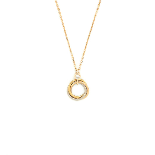 Cartier Trinity Necklace White Gold/Yellow Gold/Rose Gold With Dimond