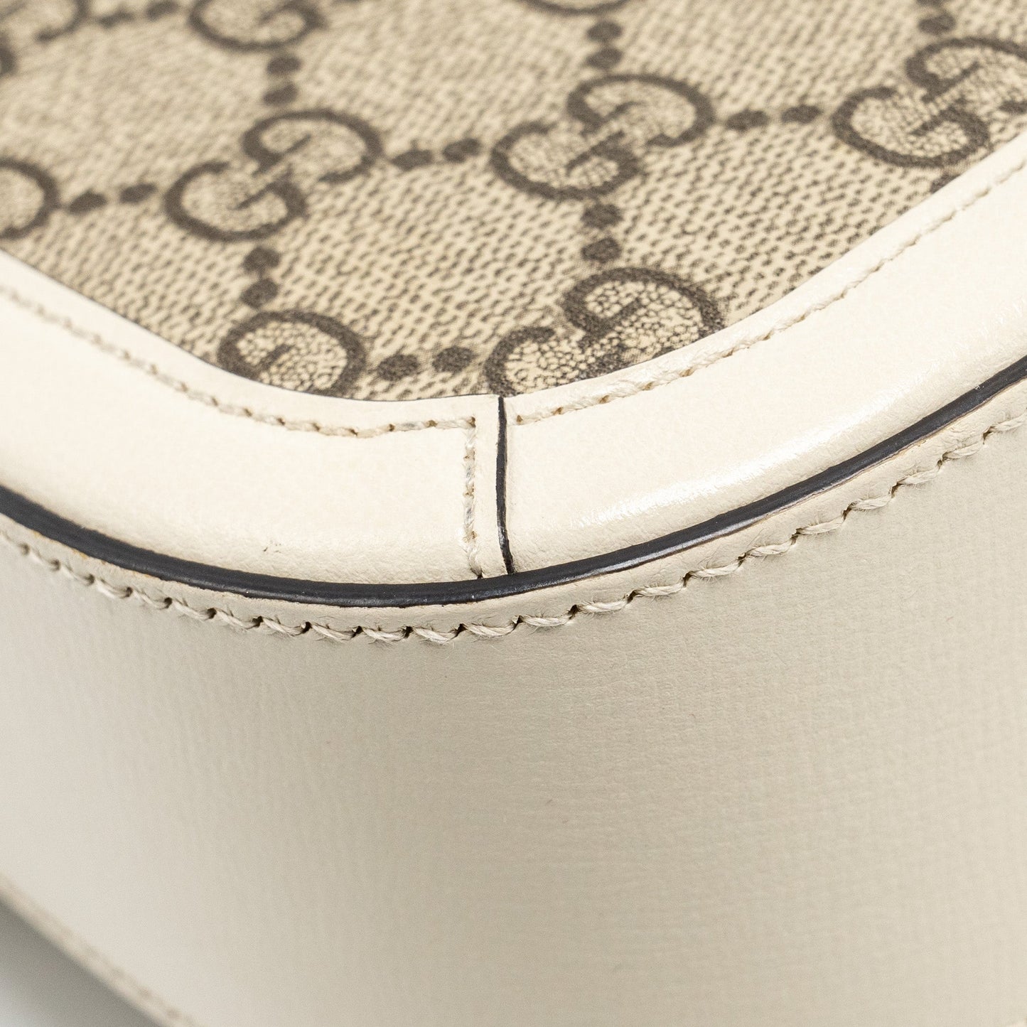 GUCCI Mini Hoursebit 1955 Bag GG Supreme Canvas/Leather GHW