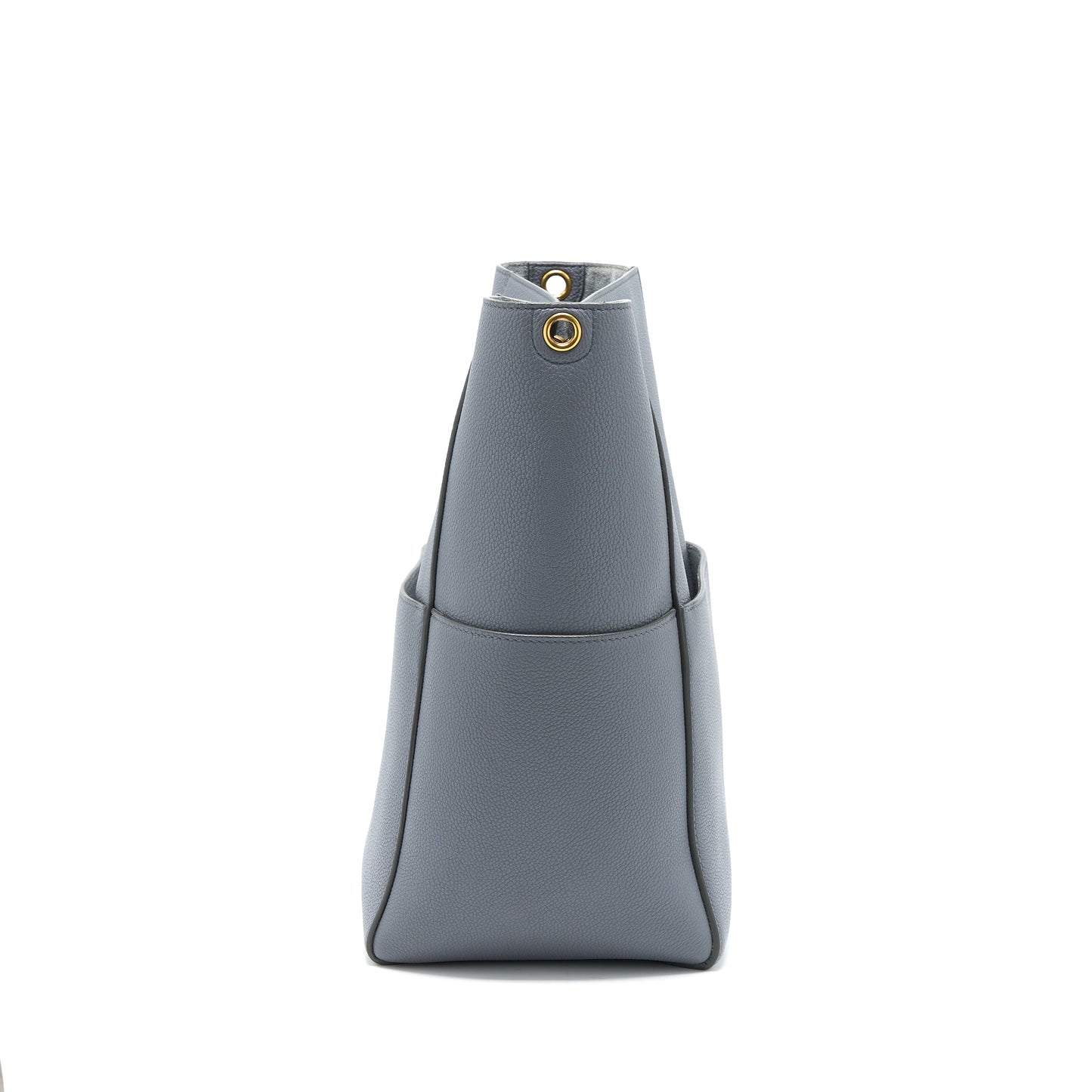 Celine Sangle Bucket Bag Calfskin Grey GHW