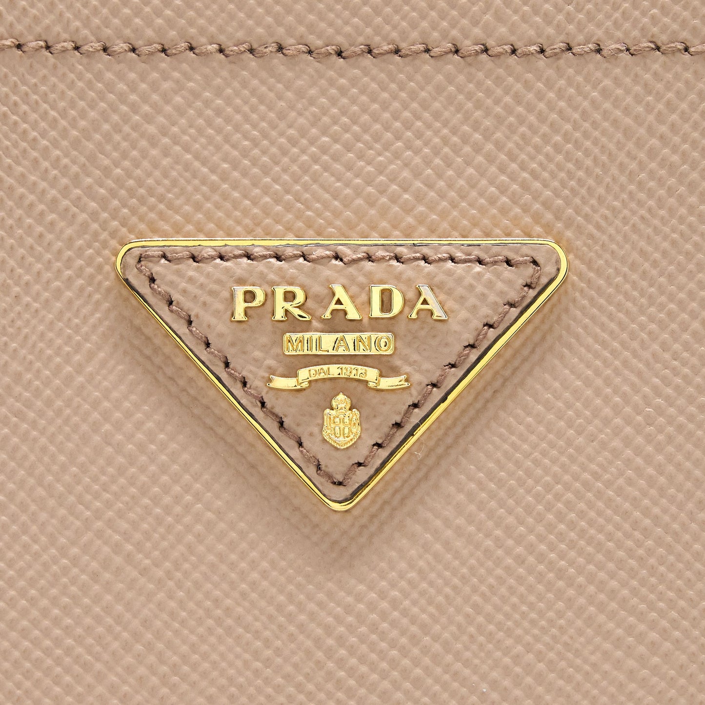 Prada Saffiano Panier Bag Cipria/ Nero GHW
