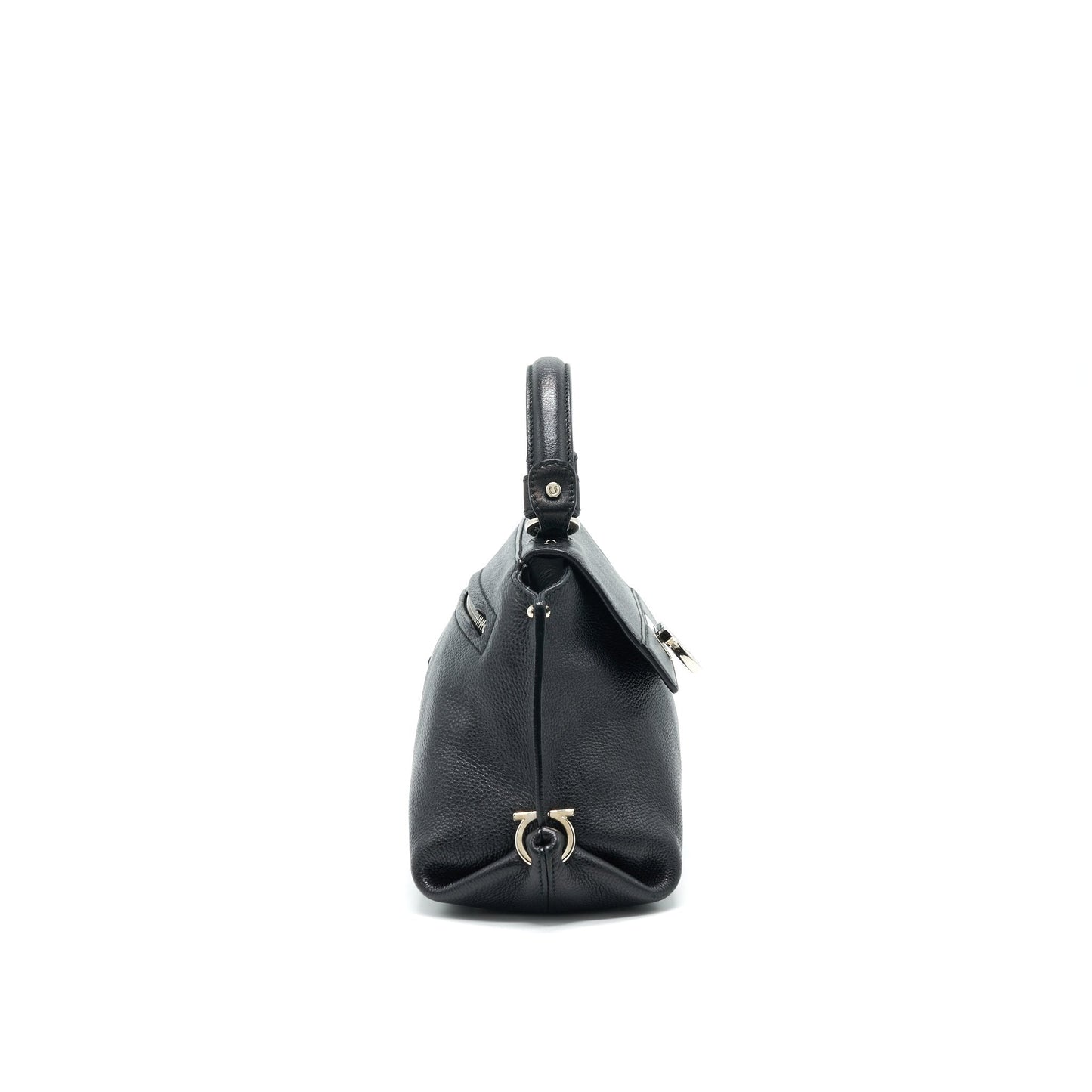 Salvatore Ferragamo Sophia Handle Crossbody Bag in Black SHW