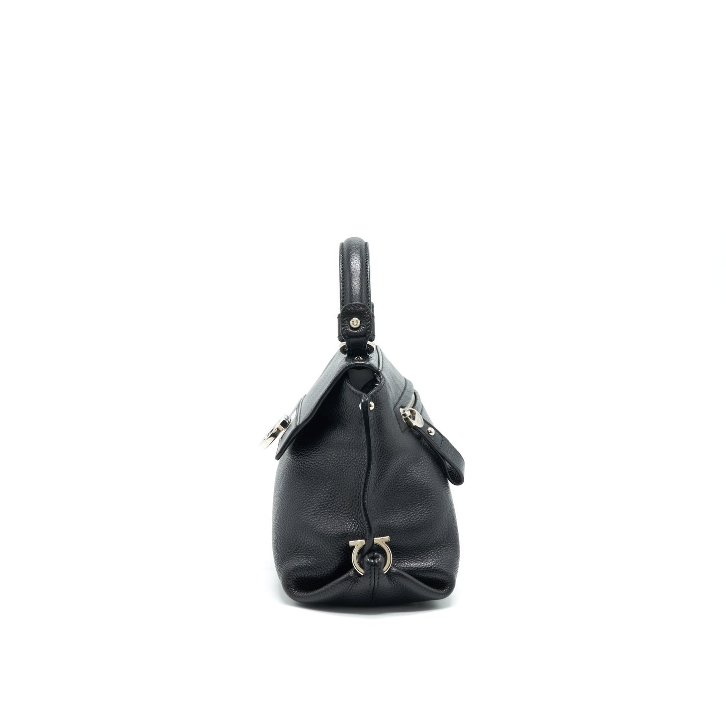 Salvatore Ferragamo Sophia Handle Crossbody Bag in Black SHW