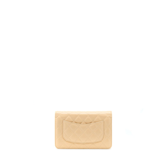 Chanel Classic Wallet On Chain Caviar Beige SHW (Microchip)