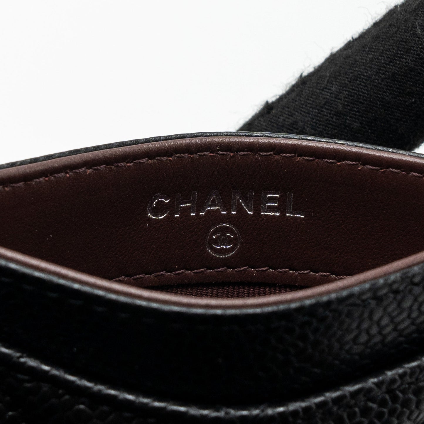 Chanel Classic Card Holder Caviar Black SHW( Microchip)
