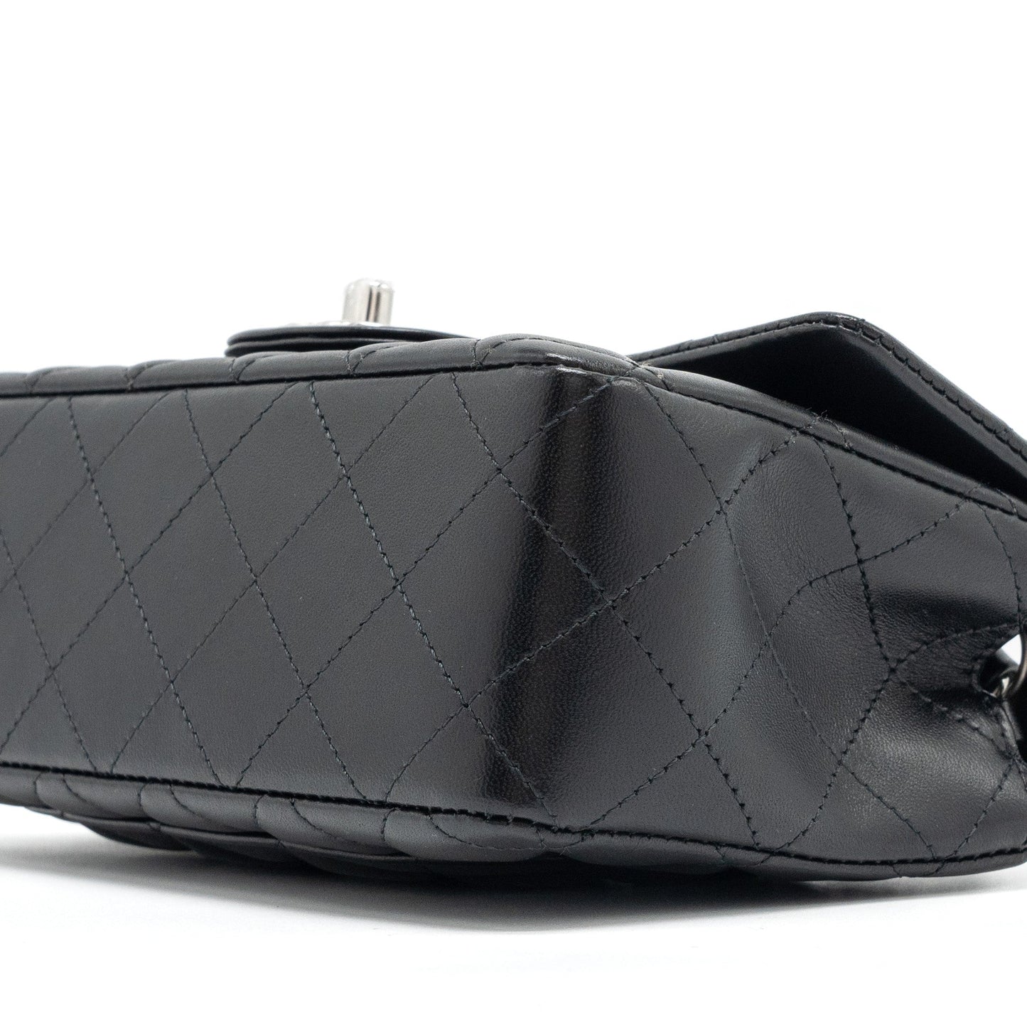 Chanel Mini Rectangular flap bag lambskin black SHW (microchip)