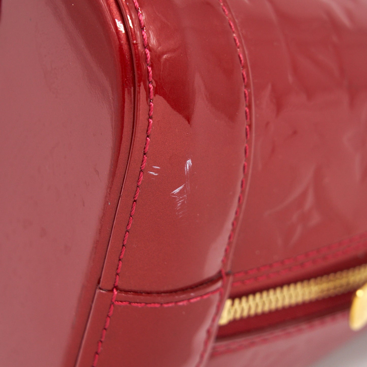 Louis Vuitton Alma GM Patent leather Red