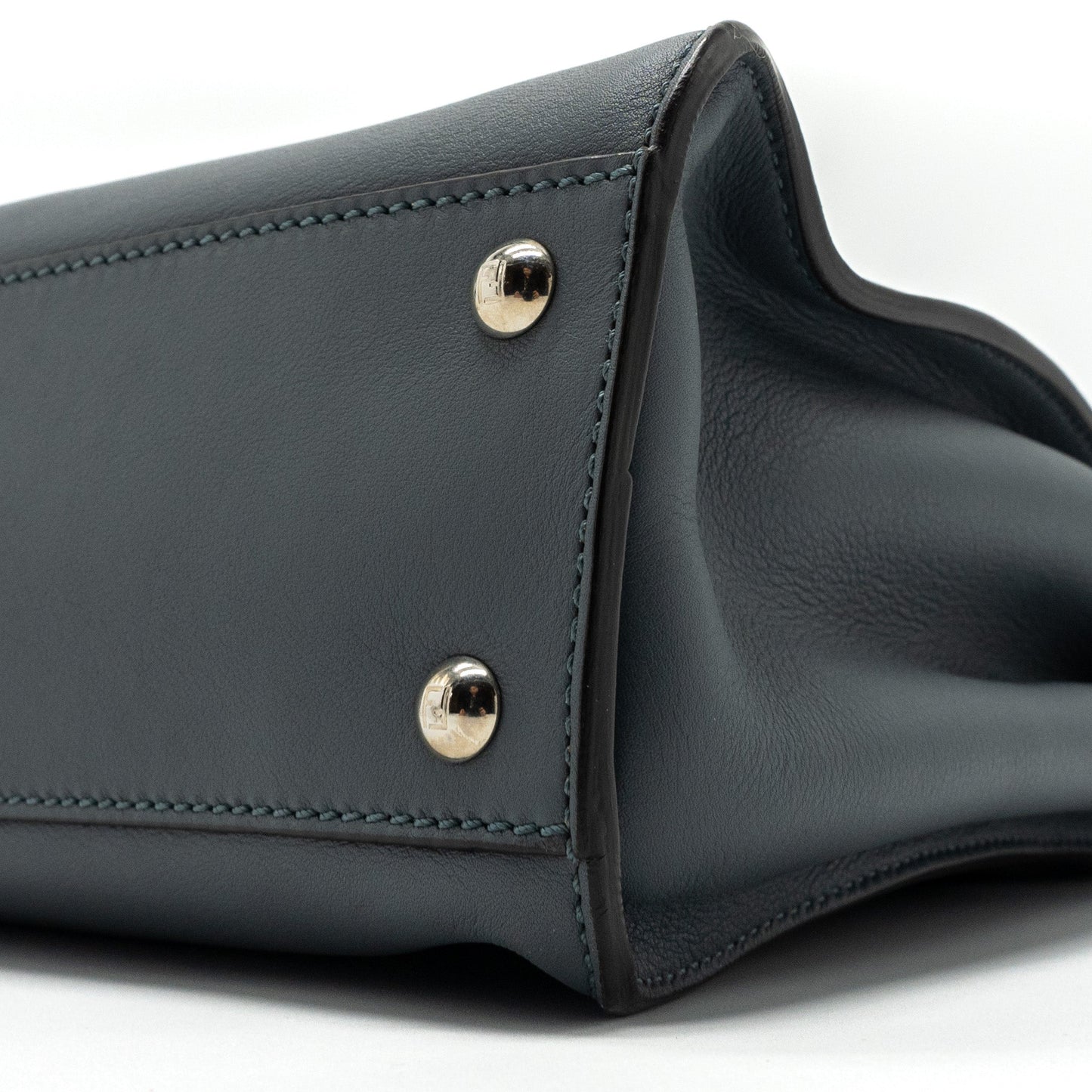 Fendi medium peekaboo leather light blue SHW