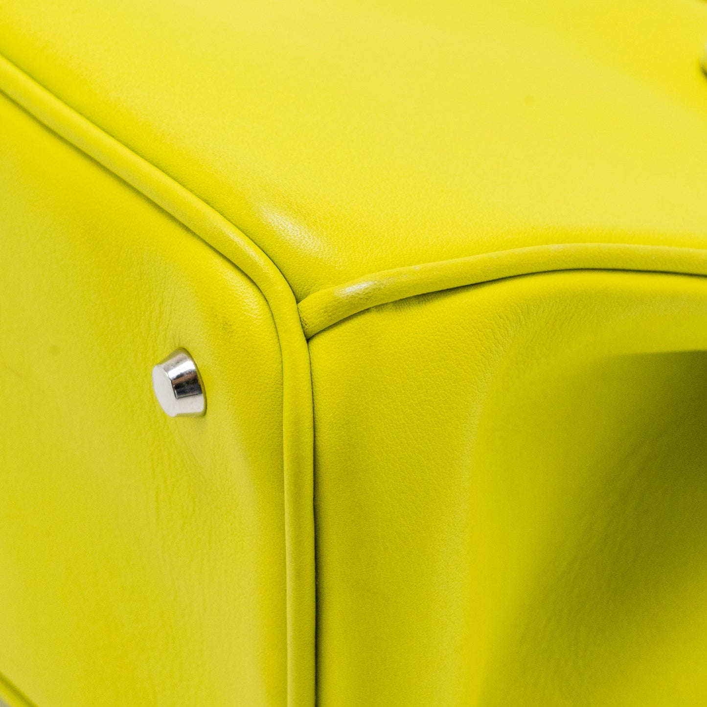 Dior mini Diorissimo bag calfskin yellow/blue SHW
