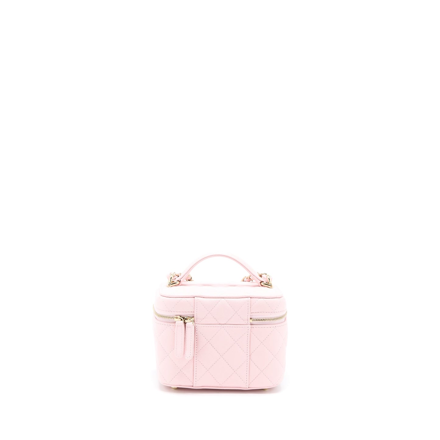 Chanel 22S Top Handle Vanity Bag Caviar Light Pink LGHW (Microchip)