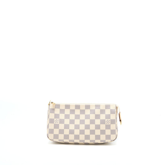 Louis Vuitton Pochette Accessories Damier Azur Canvas GHW (New Version)