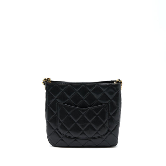 Chanel 22A Twist Your Buttons Hobo Shoulder Bag Caviar Black GHW (Microchip)