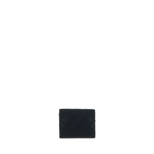 Chanel Small Flap Wallet Velvet Black LGHW