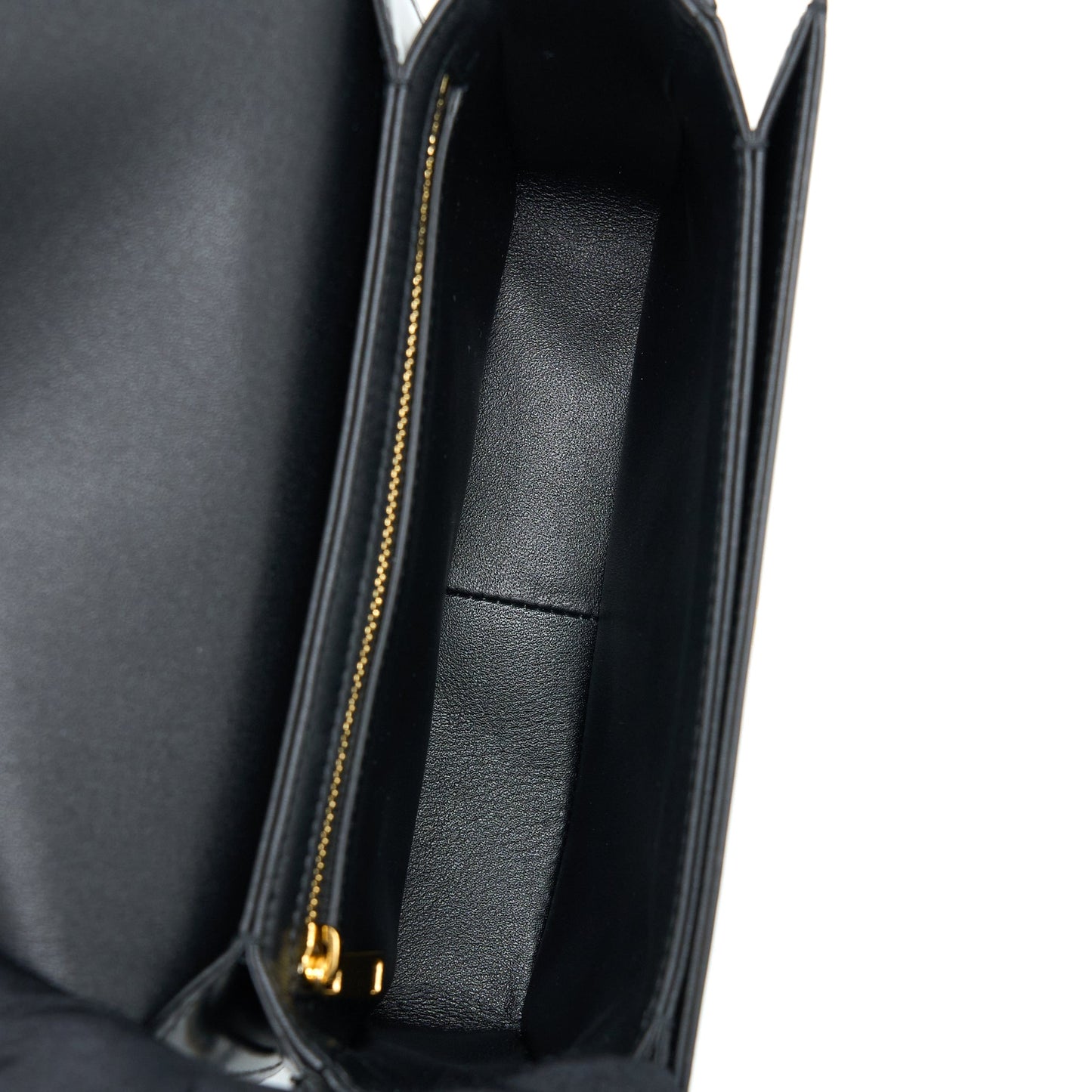 Celine Teen Triomphe Bag In Shiny Calfskin Black GHW