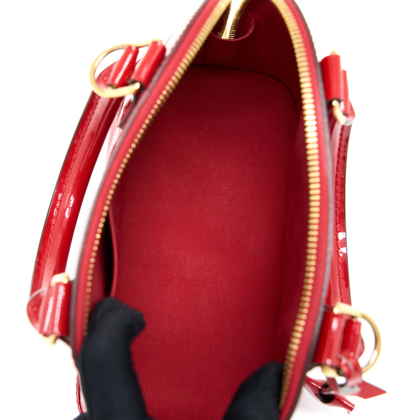 Louis Vuitton Alma BB Vernis Red GHW