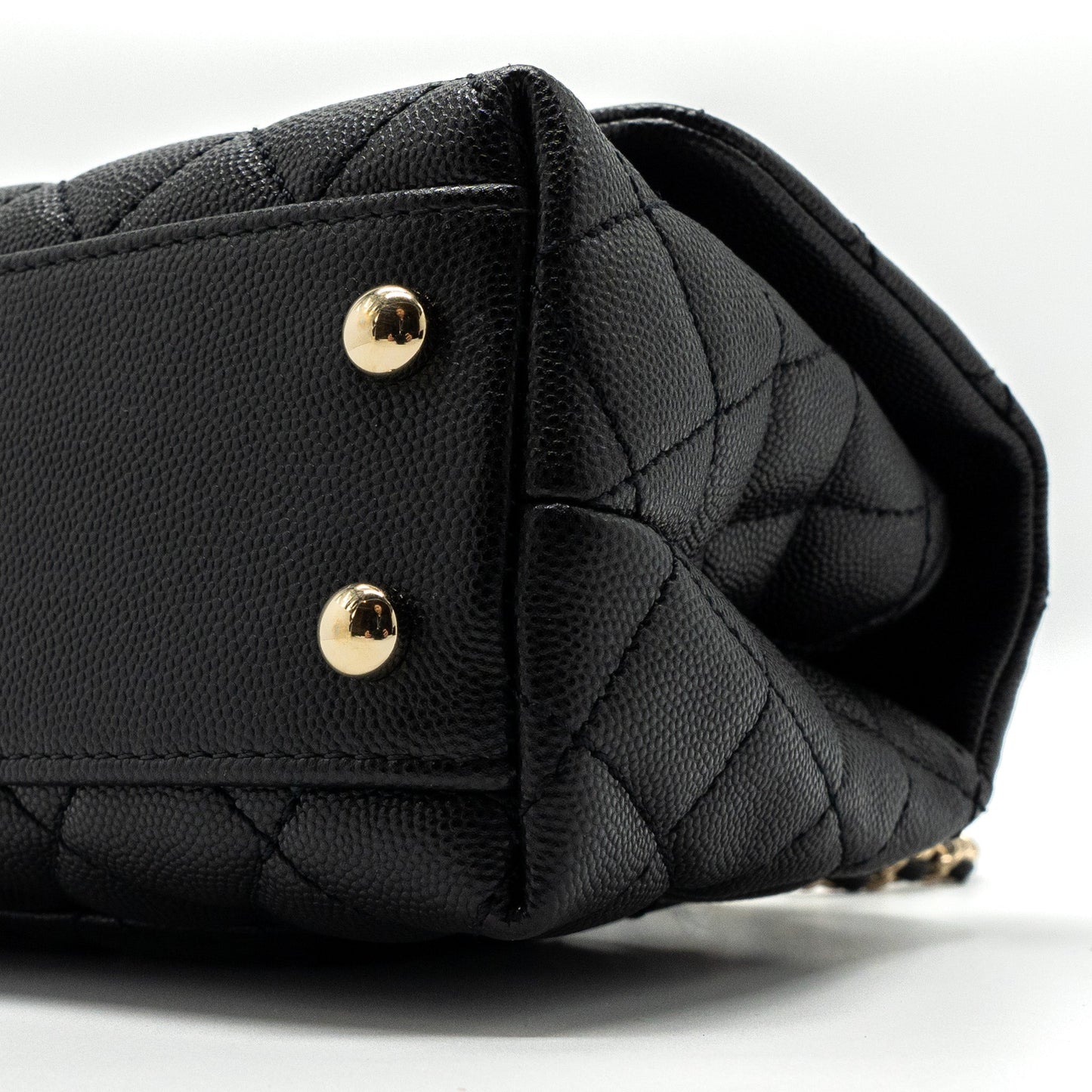 Chanel Small Coco Handle Caviar Black LGHW