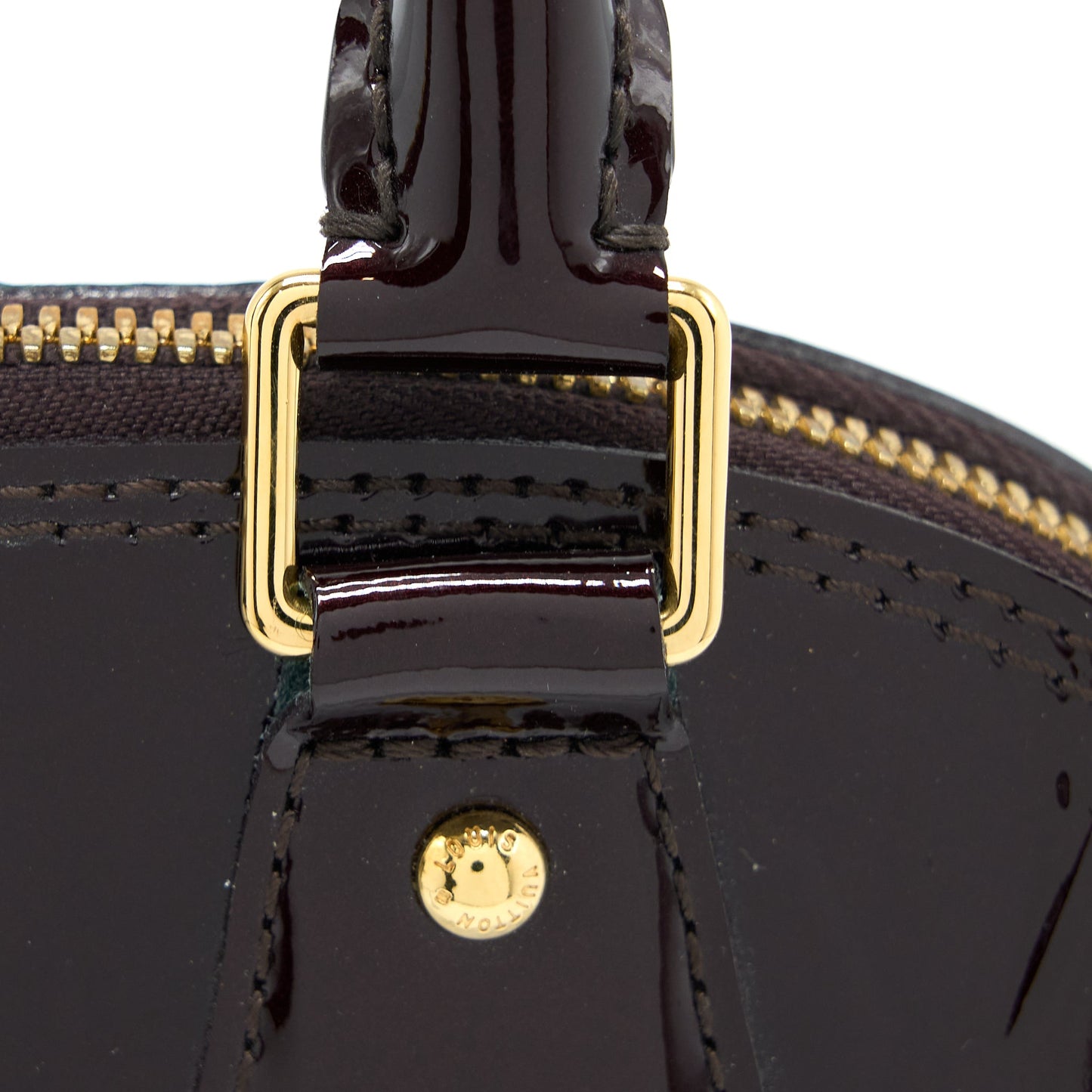 Louis Vuitton Alma BB Patent Amatante GHW