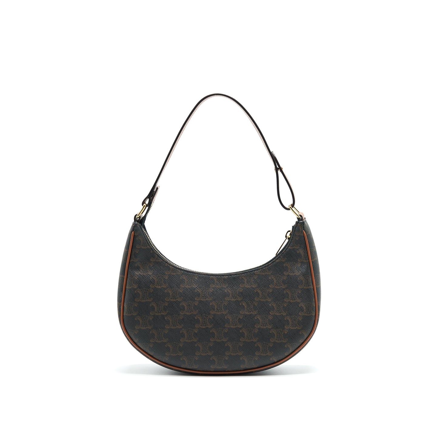 CELINE AVA BAG IN TRIOMPHE CANVAS AND CALFSKIN TAN