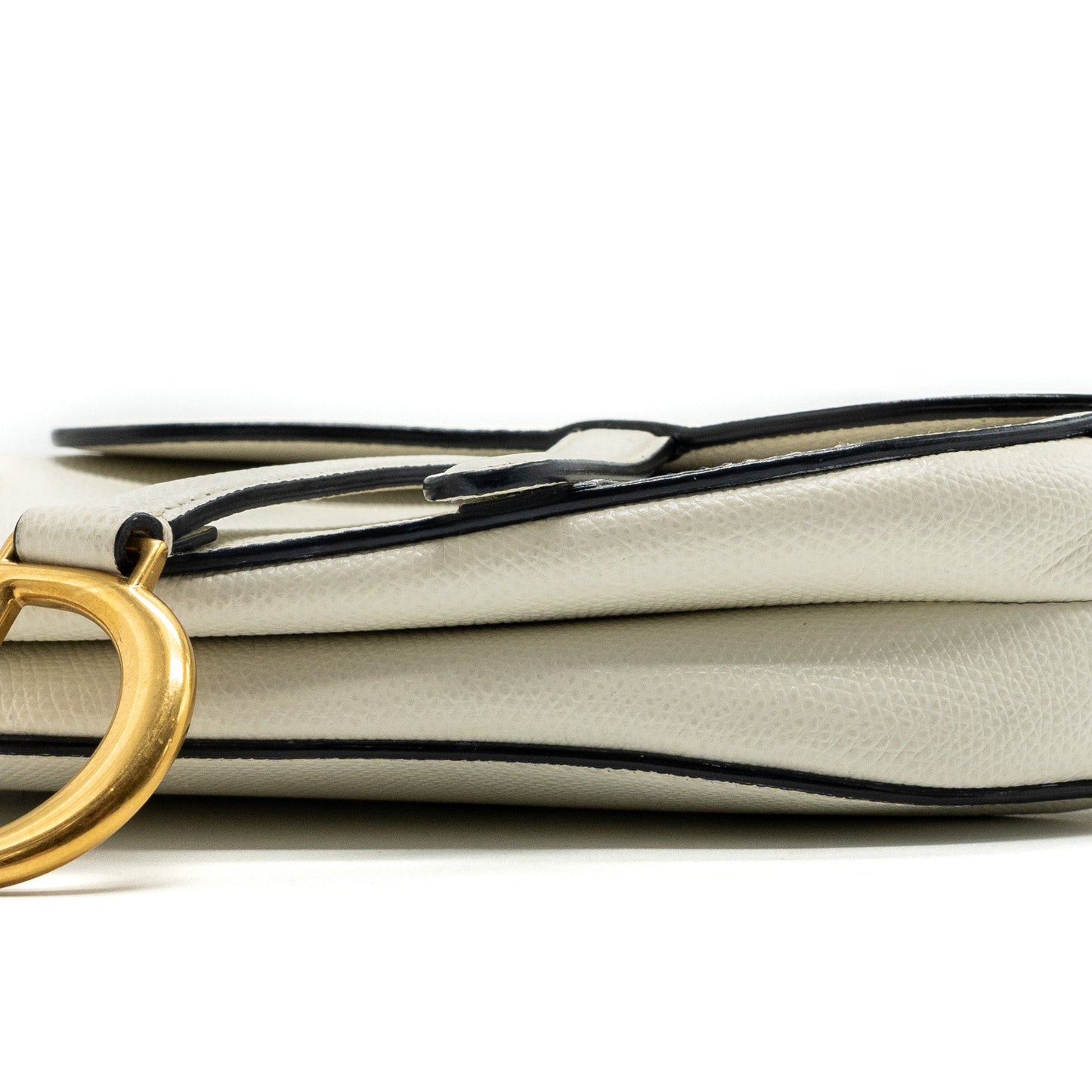 Dior Mini Saddle Bag Calfskin White GHW