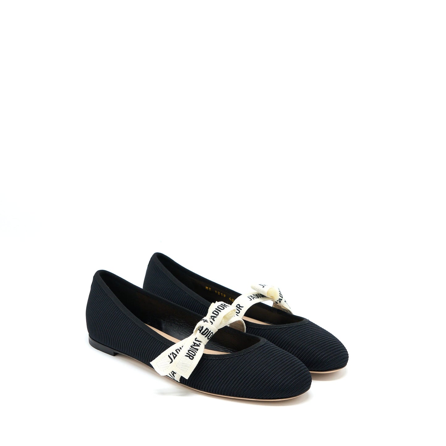 Dior Size 40 Miss J`ADIOR Ballet Flat Black