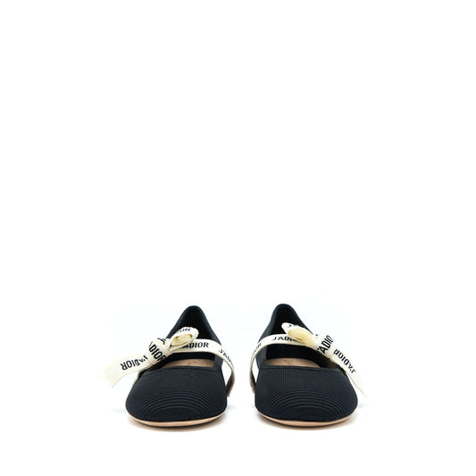 Dior Size 40 Miss J`ADIOR Ballet Flat Black