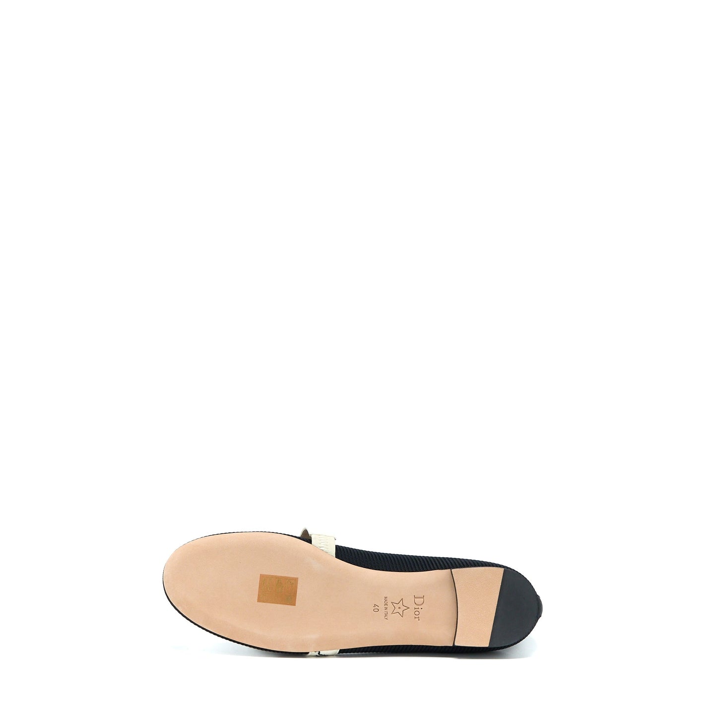 Dior Size 40 Miss J`ADIOR Ballet Flat Black