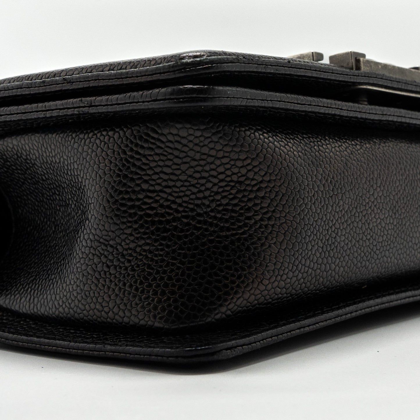 Chanel small boy bag caviar black ruthenium hardware