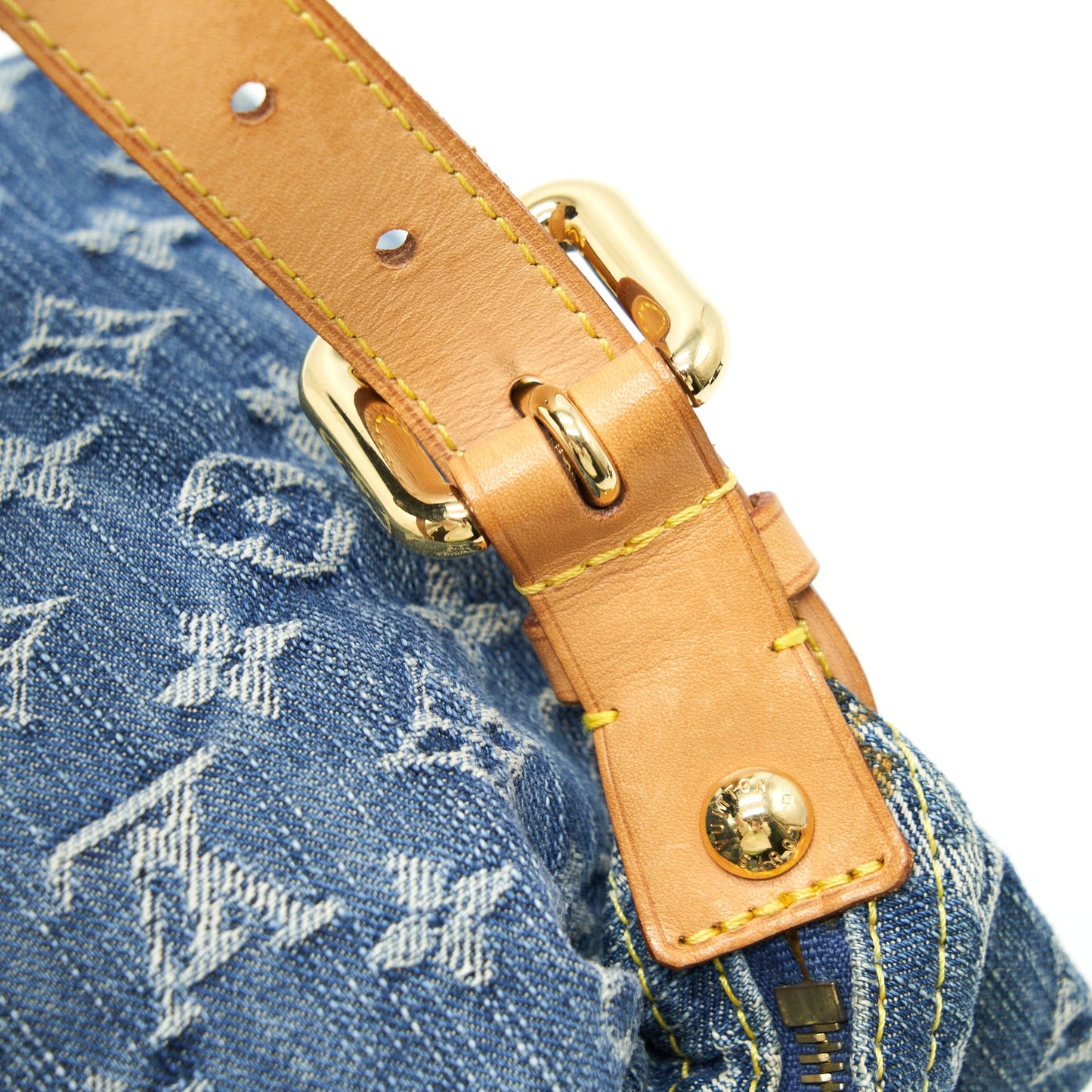 LOUIS VUITTON Baggy PM Denim Monogram Shoulder Bag