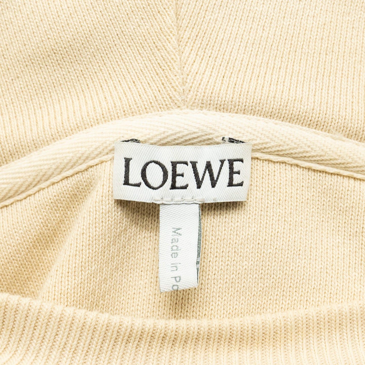 Loewe Size M Logo Embroidered hoodie light beige