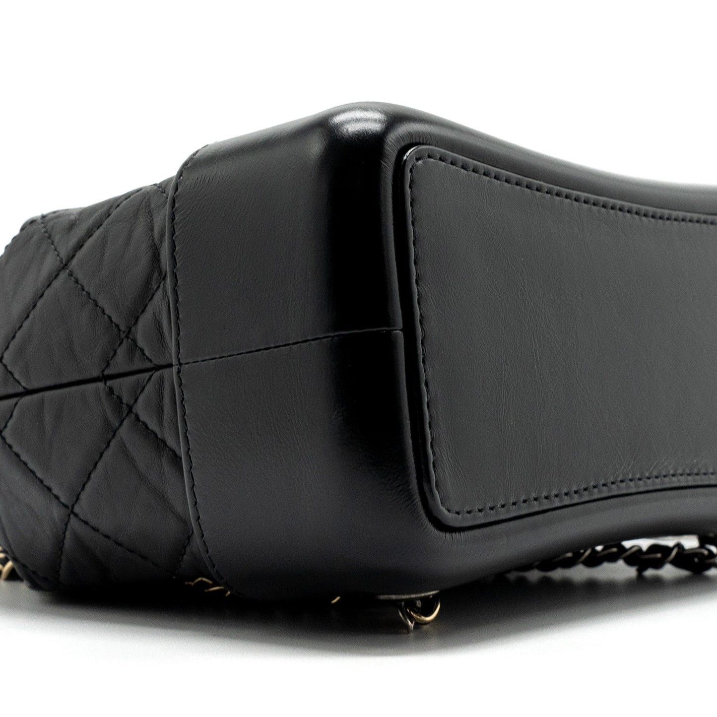 Chanel Small Gabrielle Backpack Aged Calfskin Black Multicolour Hardware