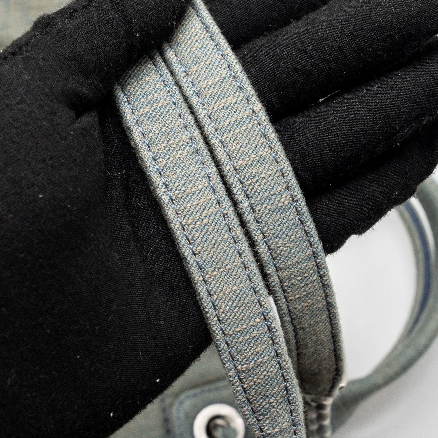 Chanel Deauville Shopping Tote Bag Denim Blue SHW (Microchip)