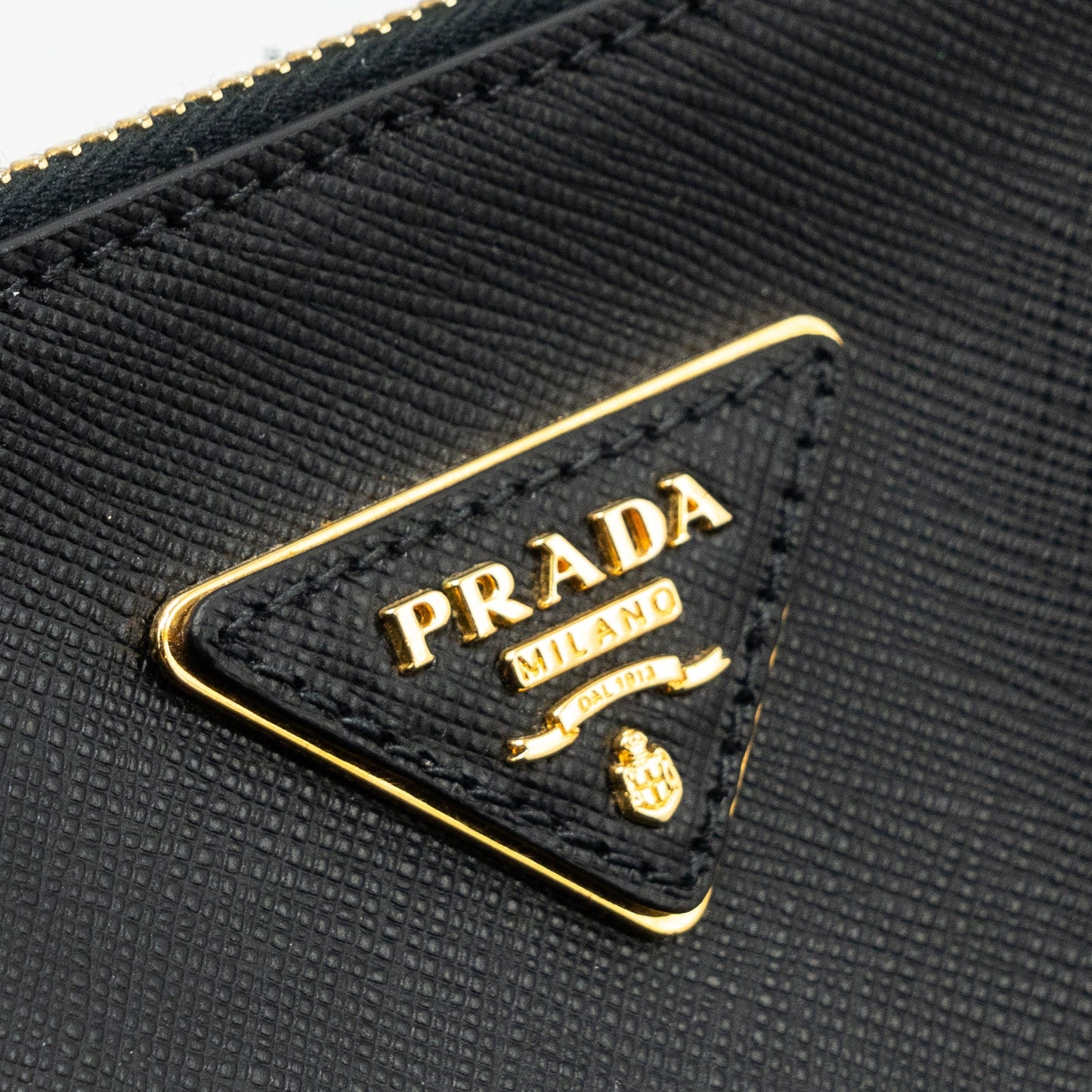 Prada double zip tote bag saffiano calfskin black GHW