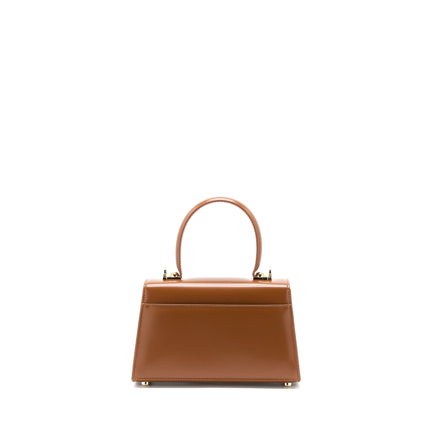 Ferragamo Iconic Top Handle Bag Calfskin Caramel GHW