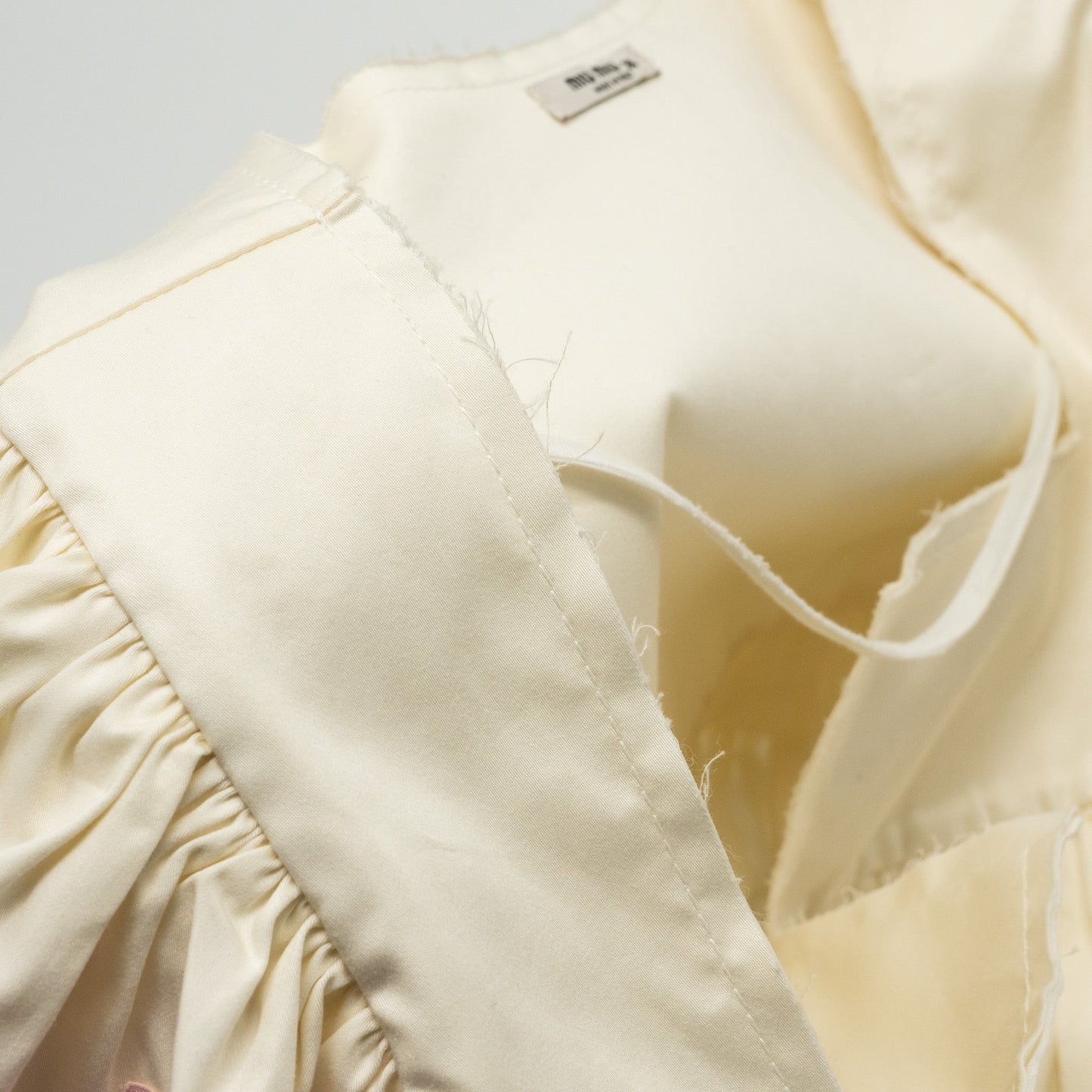 MIU MIU Size 36 Mini Dress Cotton White/Multicolour
