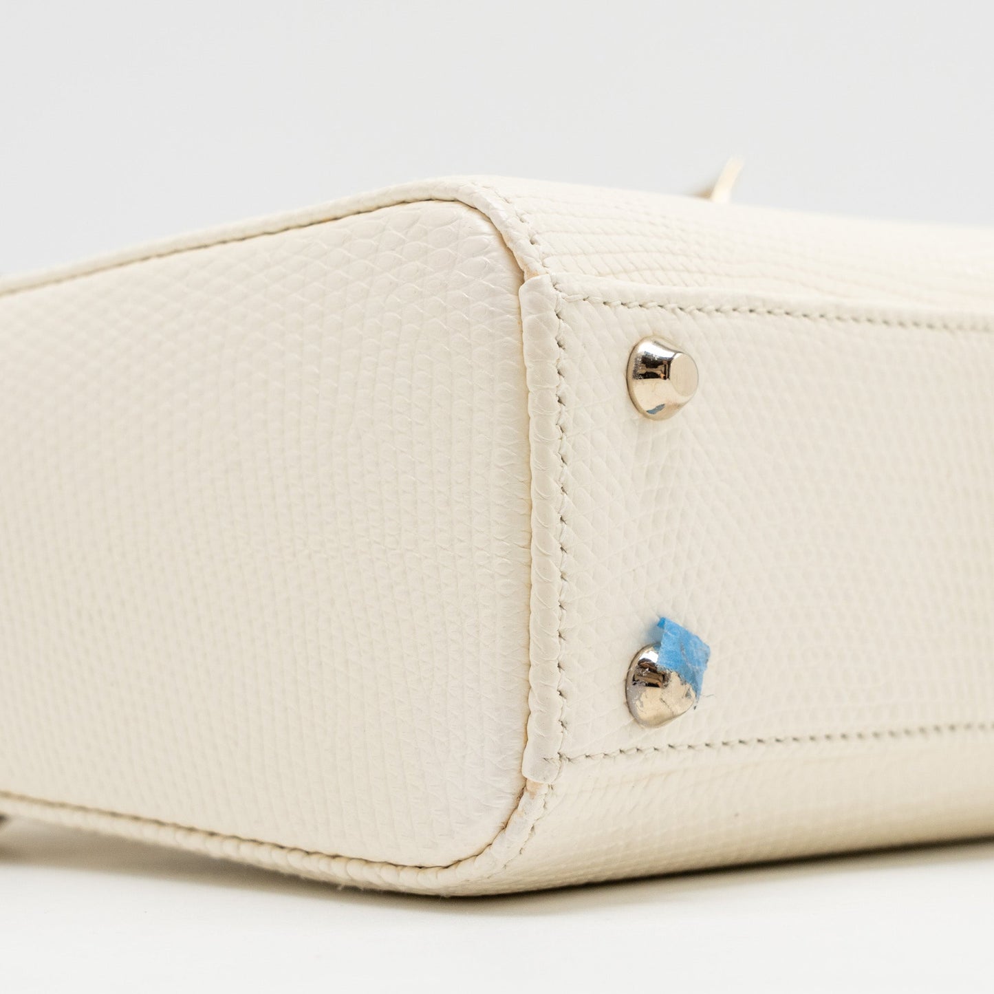 Dior Mini lady Dior Lizard White LGHW