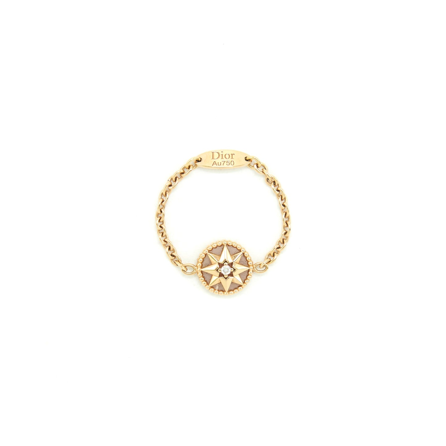 Dior size 50 Rose Des Vents Ring XS, Rose Gold, Dimond and Pink Opal