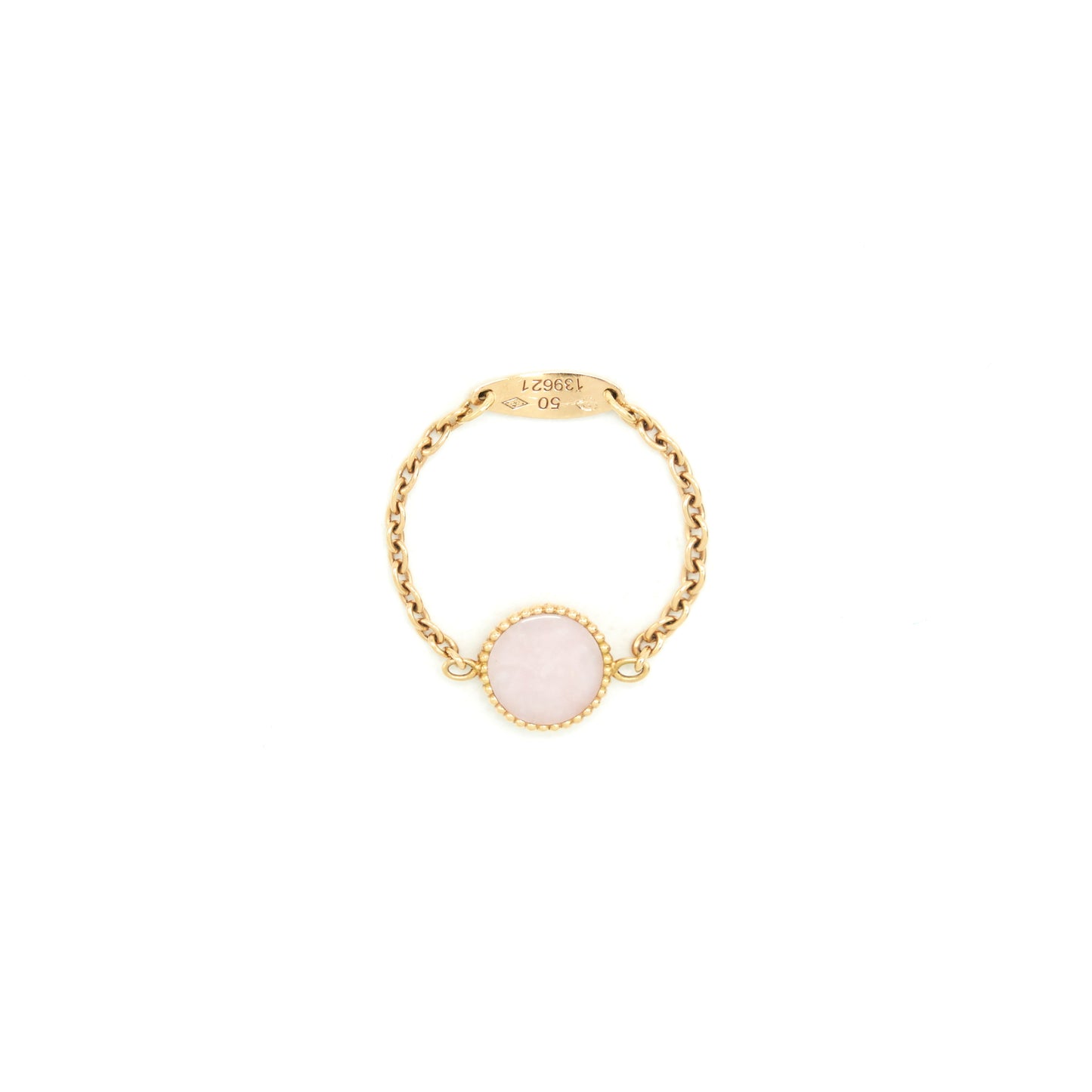 Dior size 50 Rose Des Vents Ring XS, Rose Gold, Dimond and Pink Opal
