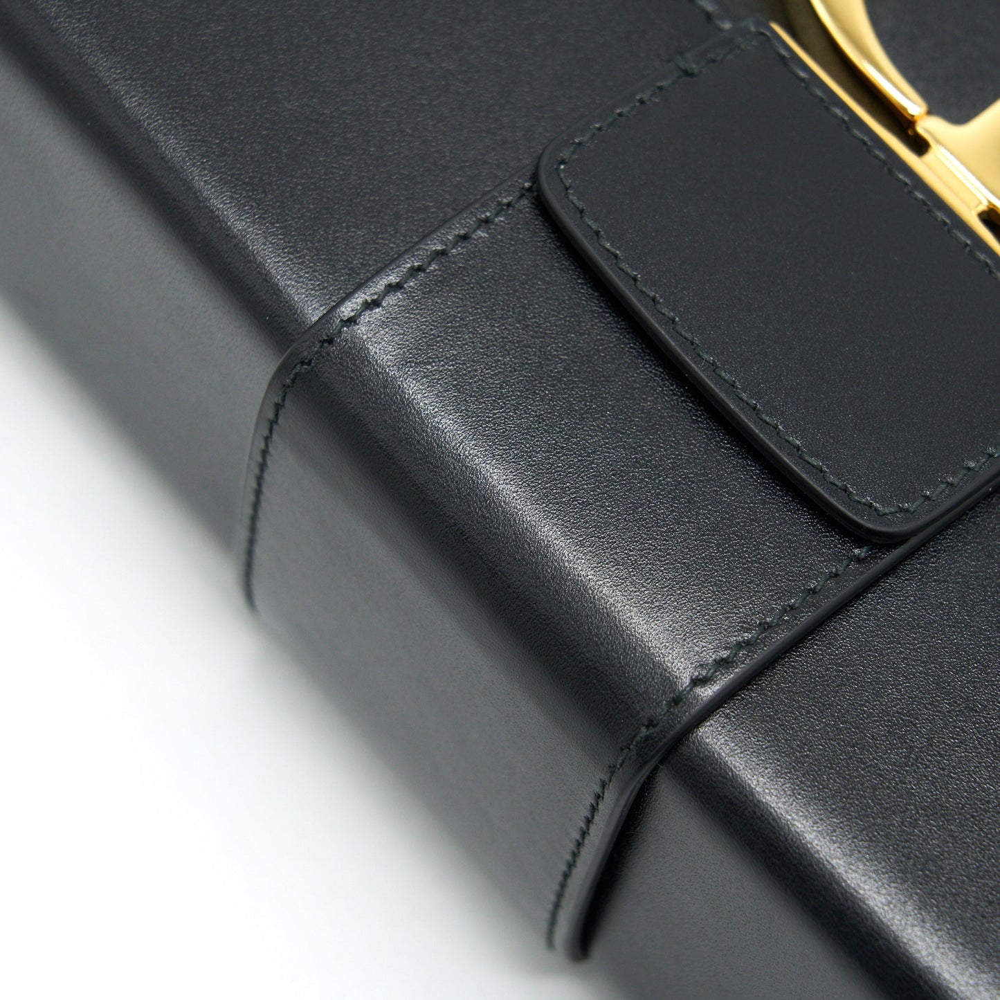 CHRISTIAN DIOR 30 MONTAIGNE SMALL BOX BAG LEATHER BLACK