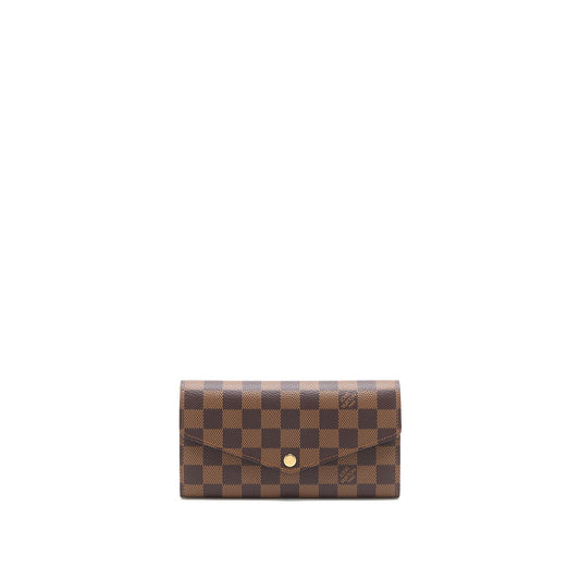 Louis Vuitton Sarah Wallet Damier Ebene Canvas GHW