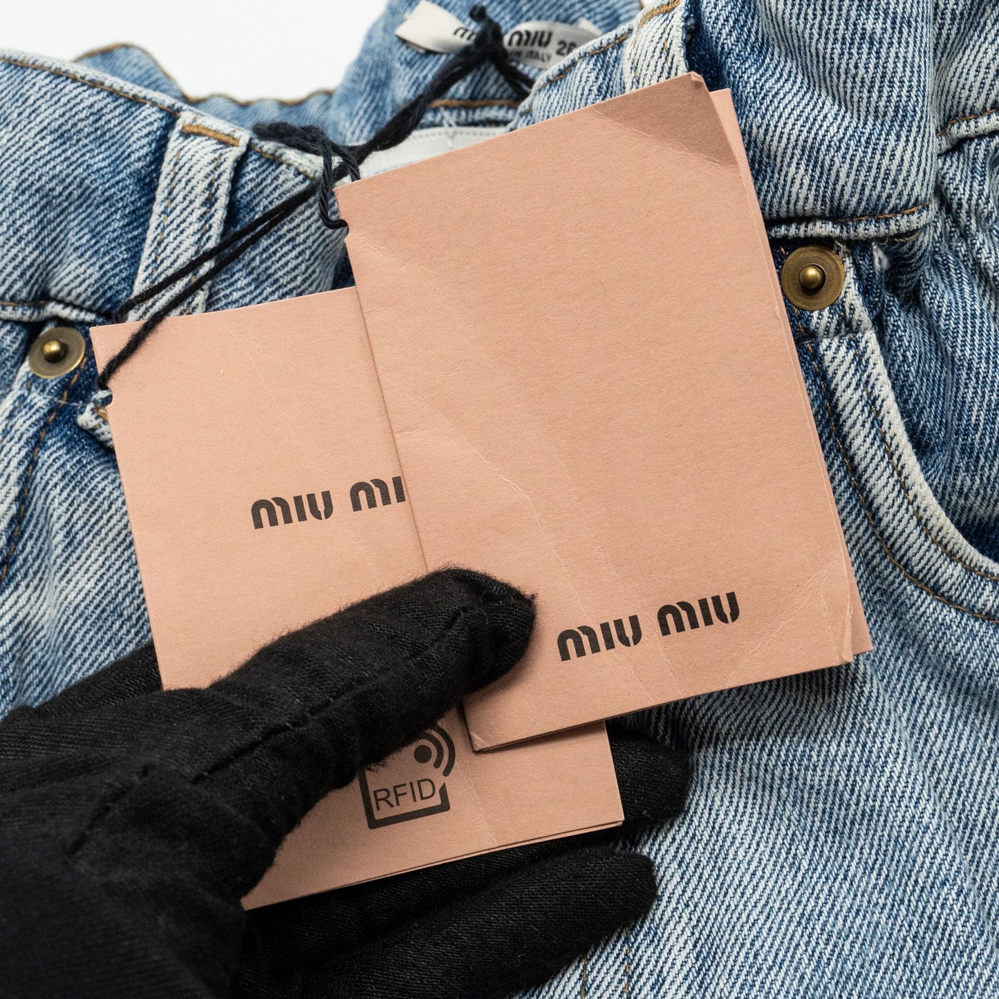 Miu miu Size 26 Denim Shorts Cotton Blue