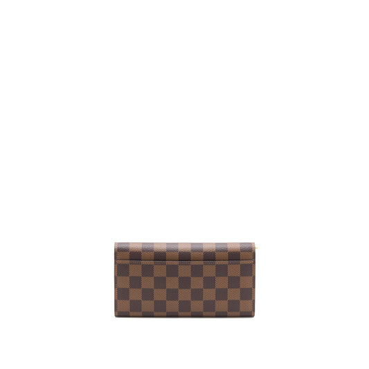 Louis Vuitton Sarah Wallet Damier Ebene Canvas GHW