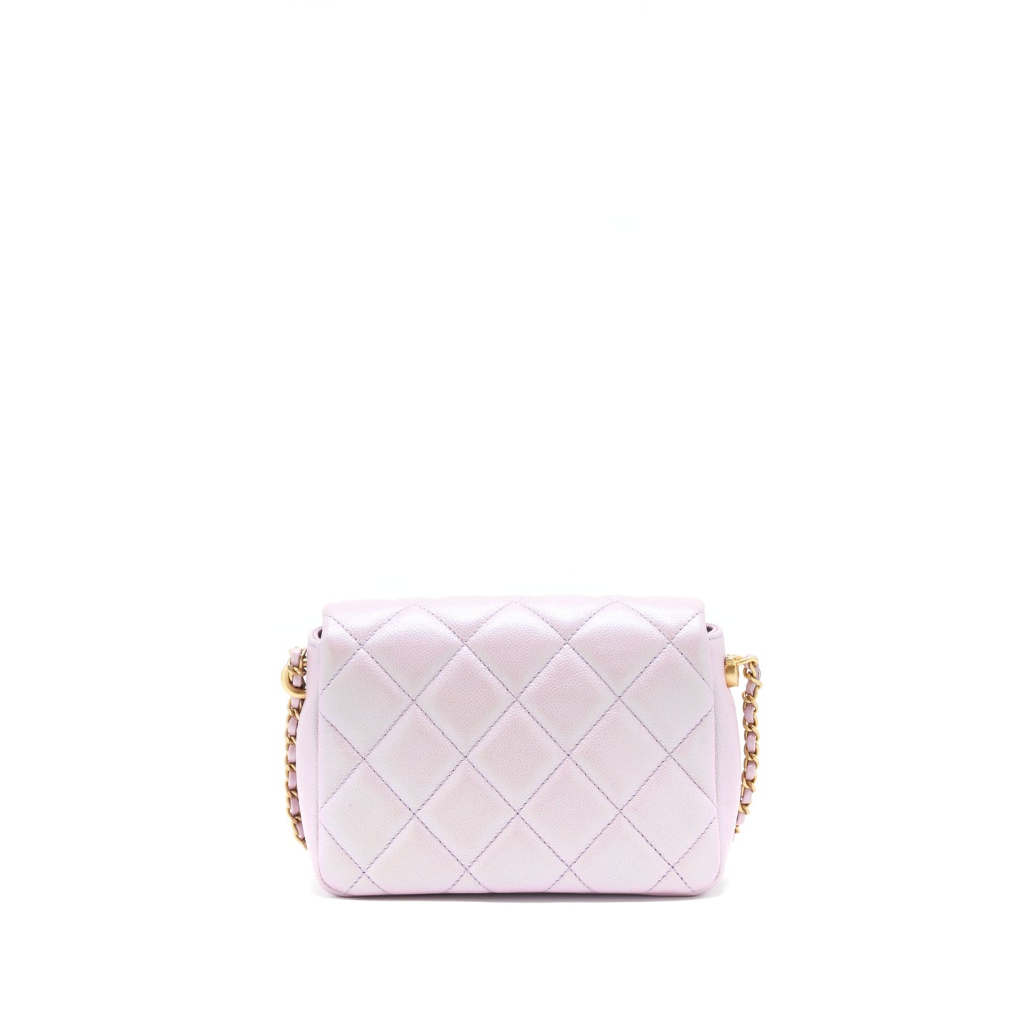 Chanel 21K My Perfect Mini Flap Bag Caviar Pink GHW (Microchip)