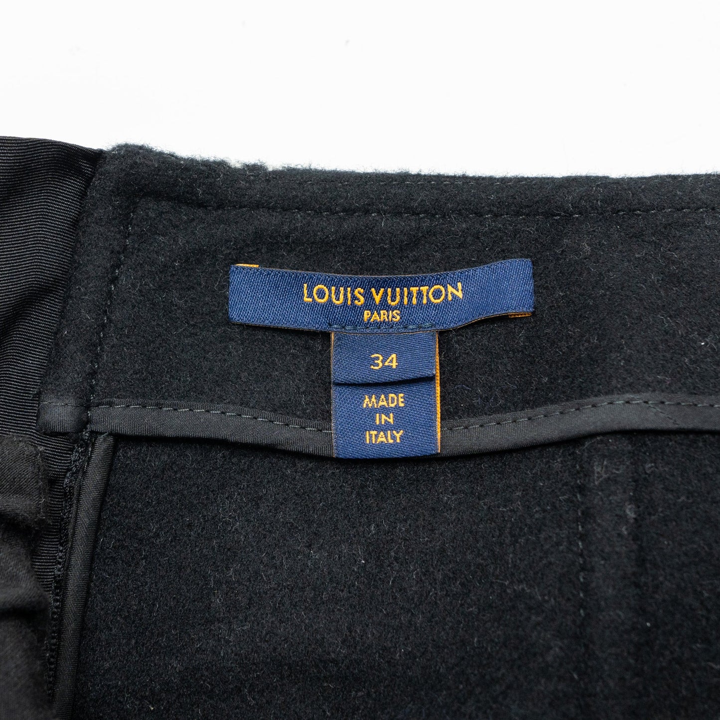 Louis Vuitton size 34 Mini Skirt wool monogram print black