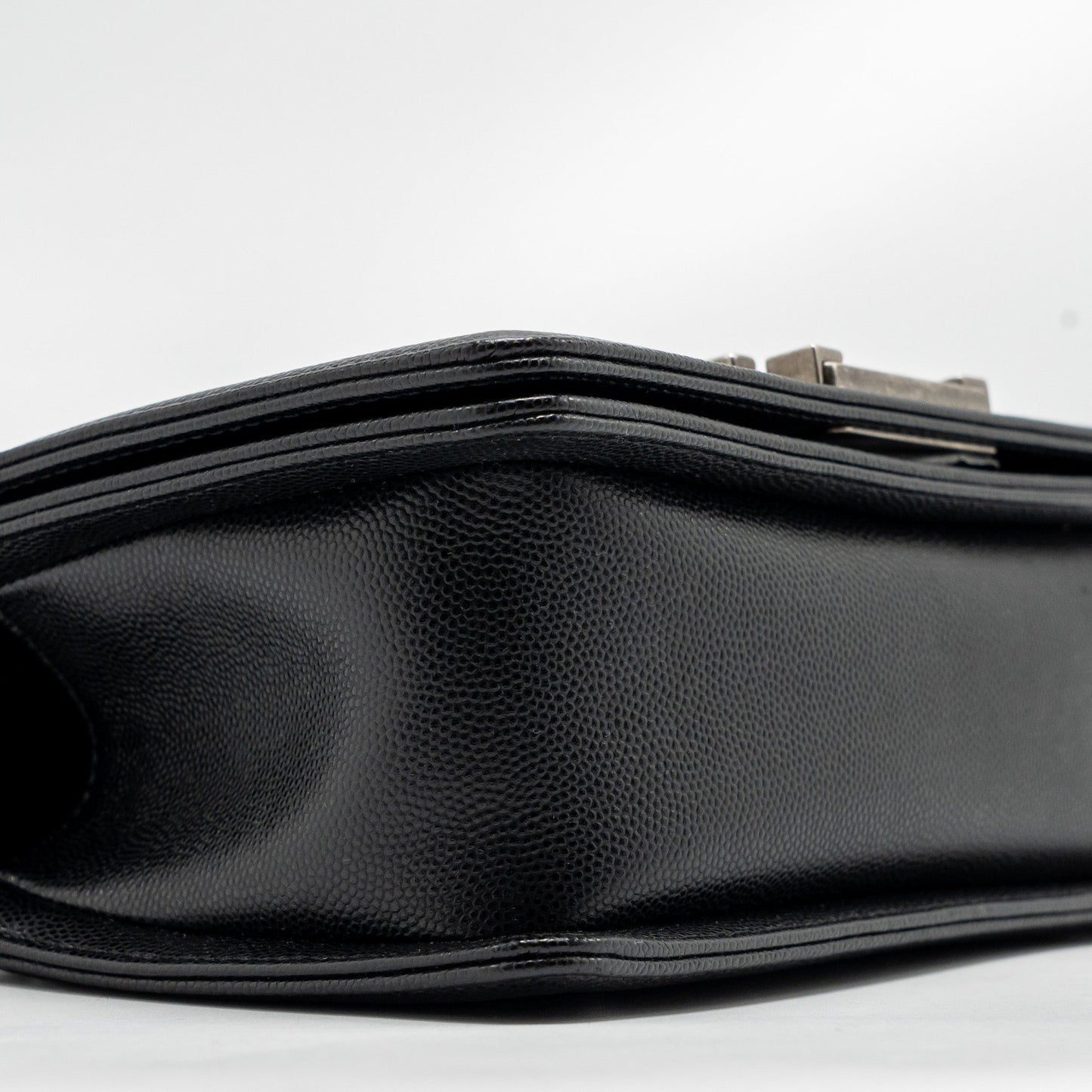 Chanel Small Boy Bag Caviar Black SHW (Microchip)