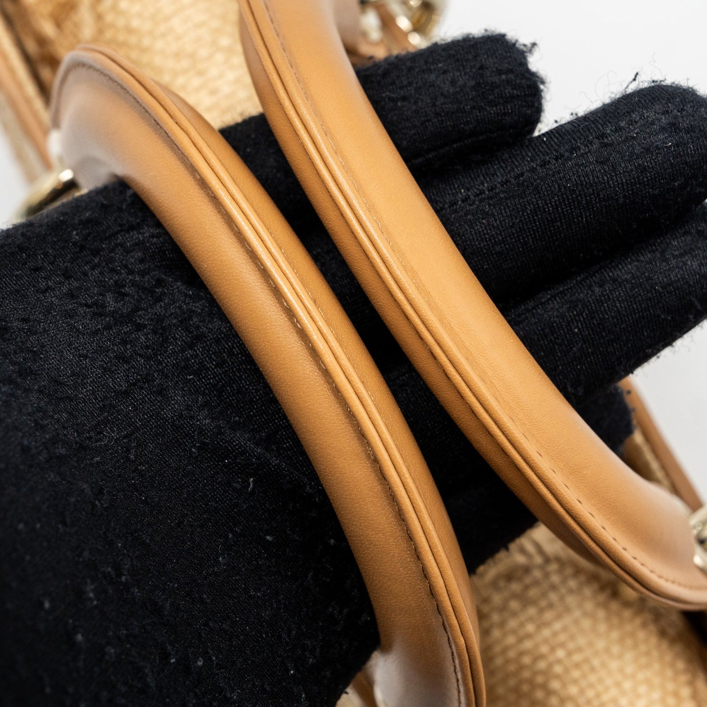 Dior Medium Lady D-Joy Bag Raffia/ Leather Natural LGHW
