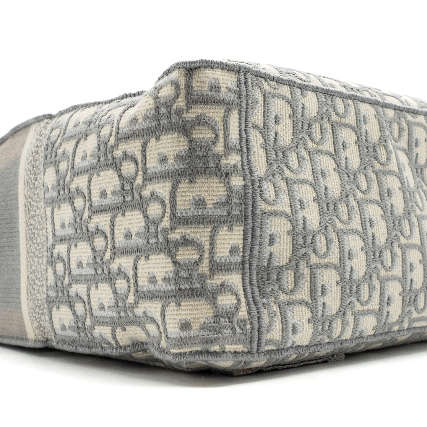 Dior Diorcamp Messenger Bag Oblique Embroidery Light Grey SHW